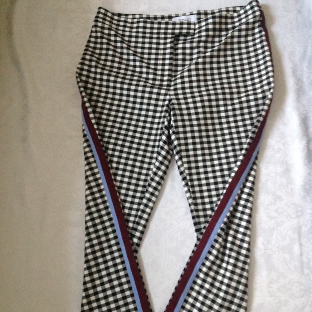 $395 Derek Lam 10 Crosby Trousers Tuxedo Stripes